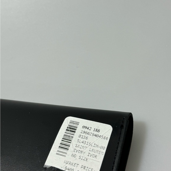 Saint Laurent Classic 57mm Rectangular Sunglasses Ivory - Picture 9 of 10